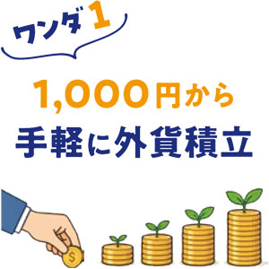 1,000円から手軽に外貨積立