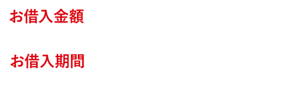 お借入限度額10万円～1,000万円 お借入期間 最長10年まで