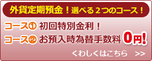 外貨定期預金！選べる2つのコース！