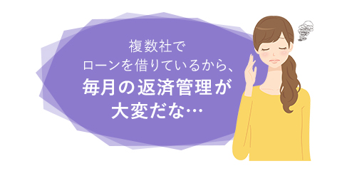 複数社でローンを借りているから、毎月の返済管理が大変だな…